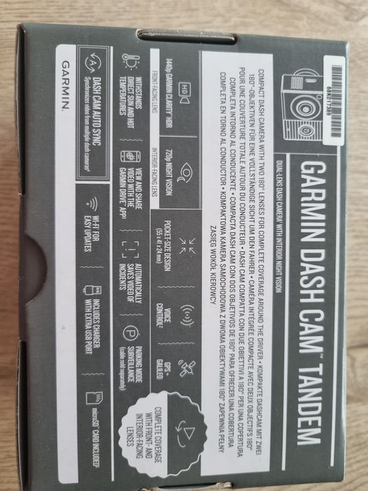 Nowy GARMIN DASH Cam Tandem