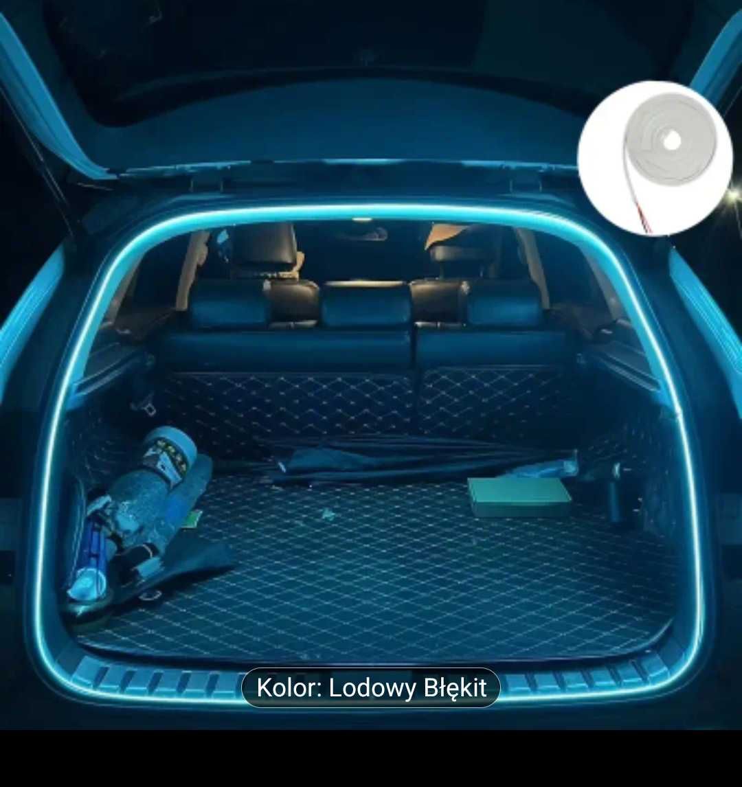 4 metry taśma LED do bagażnika samochodu - lodowy błękit oświetlenie