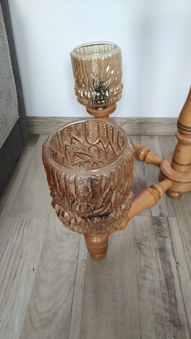 Lampa żyrandol prl