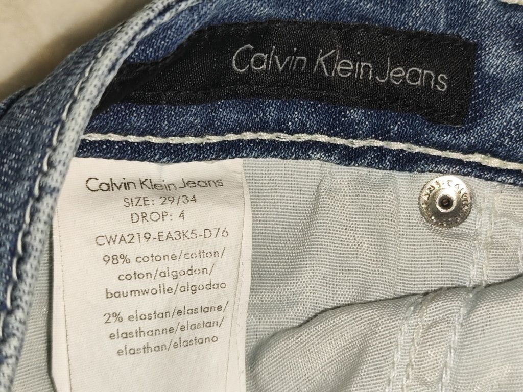 Jeansy Calvin Klein rozmiar z metki 29/34