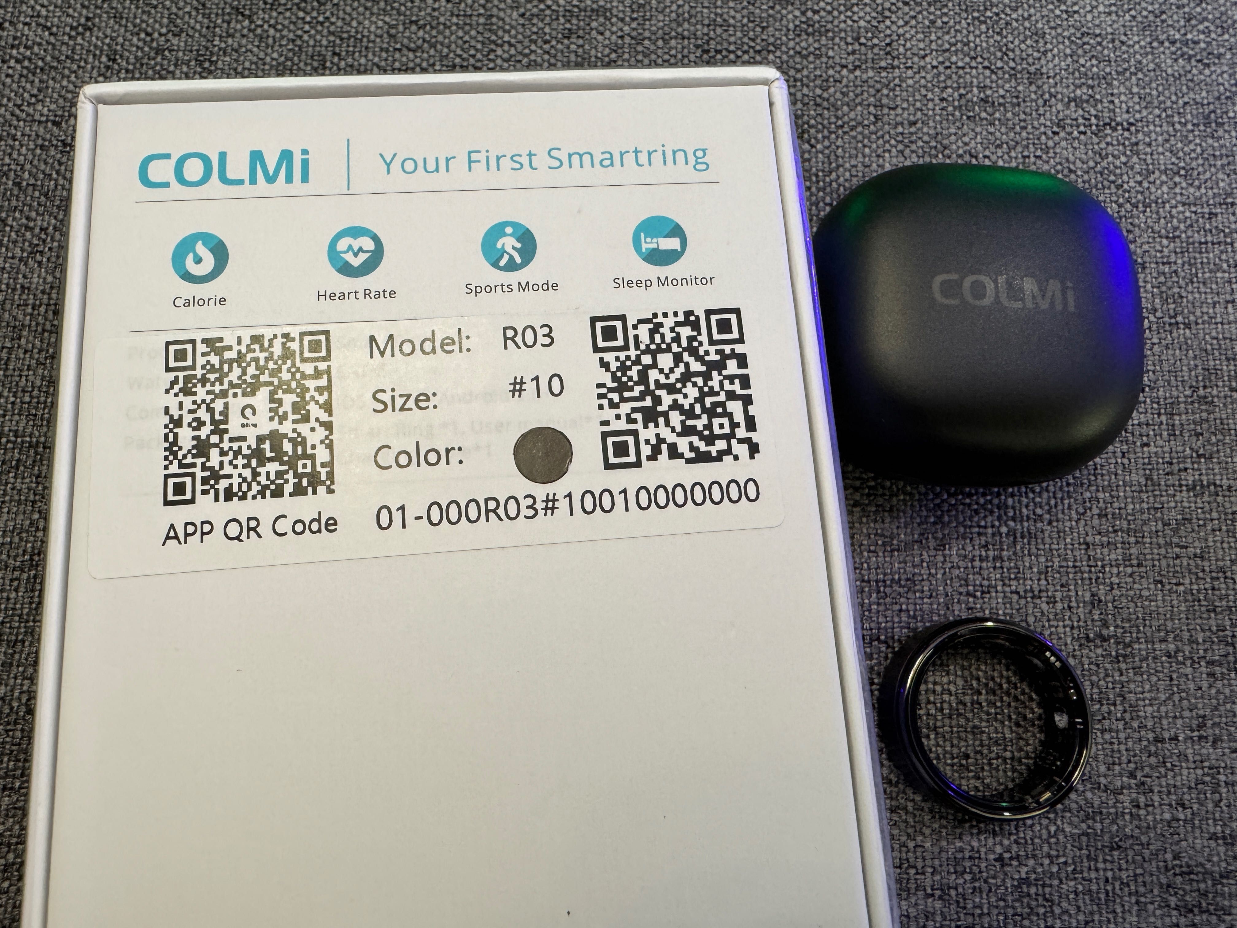 Смарт-кольцо COLMi R03 Black (10/19.8mm)