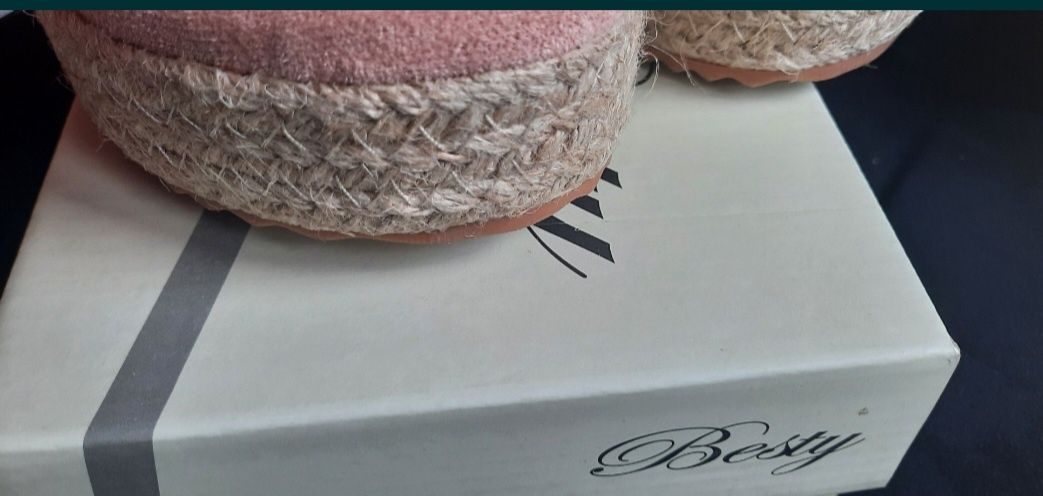 Klapki różowe wkładka 24.5 cm rozmiar 39