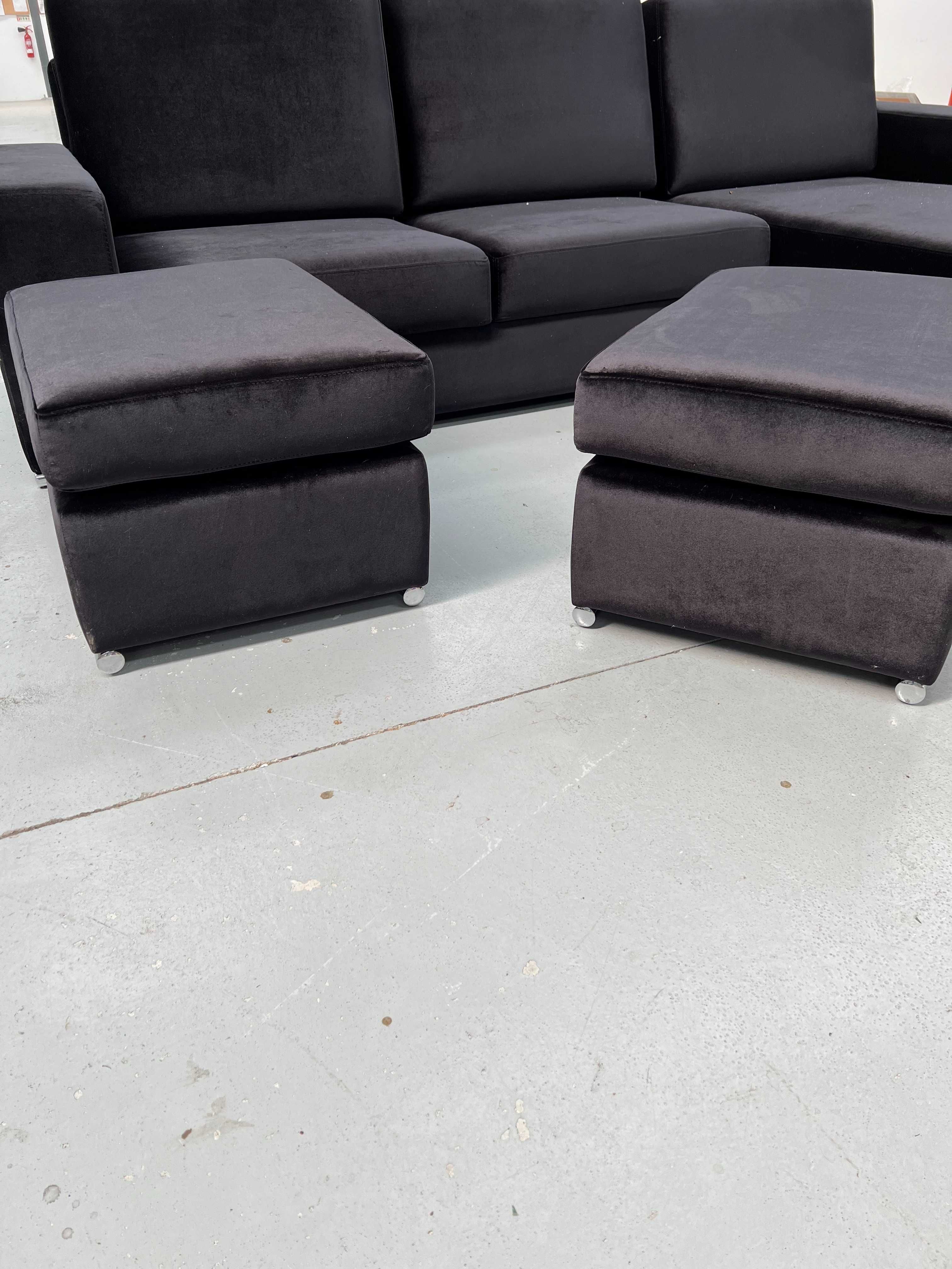 Sofá Chaise Loungue Preto