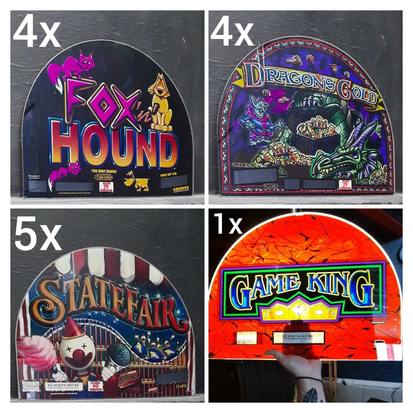 Vidros Slots Casino Vintage Jogo Arcade Retro
