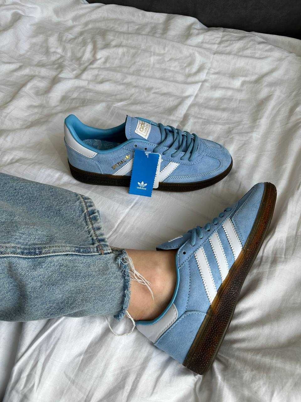 Нові кросівки Adidas spezial blue (блакитні)