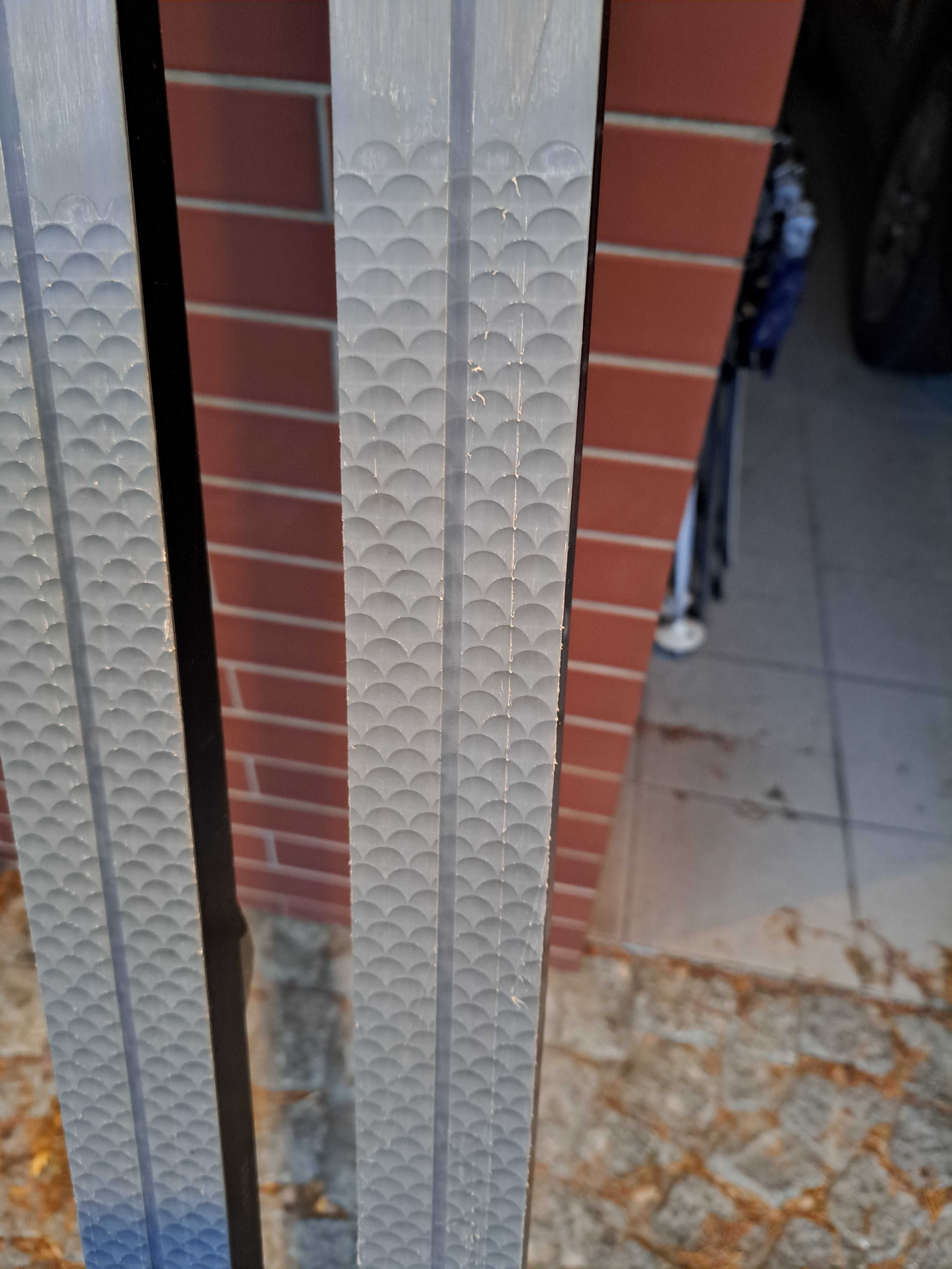 narty biegowe 2m, kijki 155cm, łuska, SMS