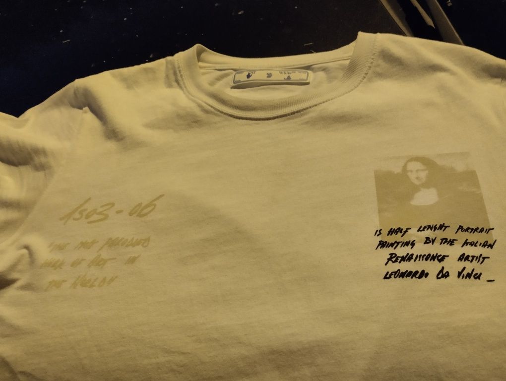 T-shirt koszulka Off White XL Mona Lisa (jak nowa)