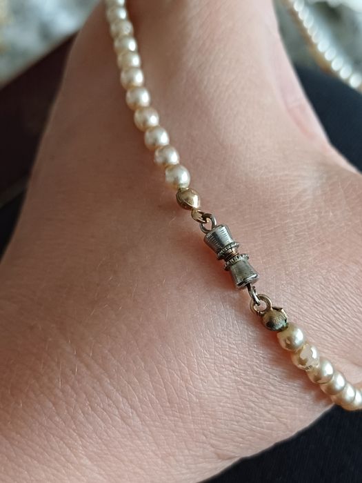 Sztuczne perły naszyjnik kolia vintage retro