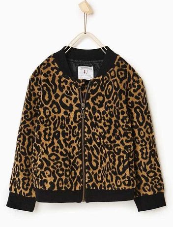 Леопардовая курточка-бомбер Zara