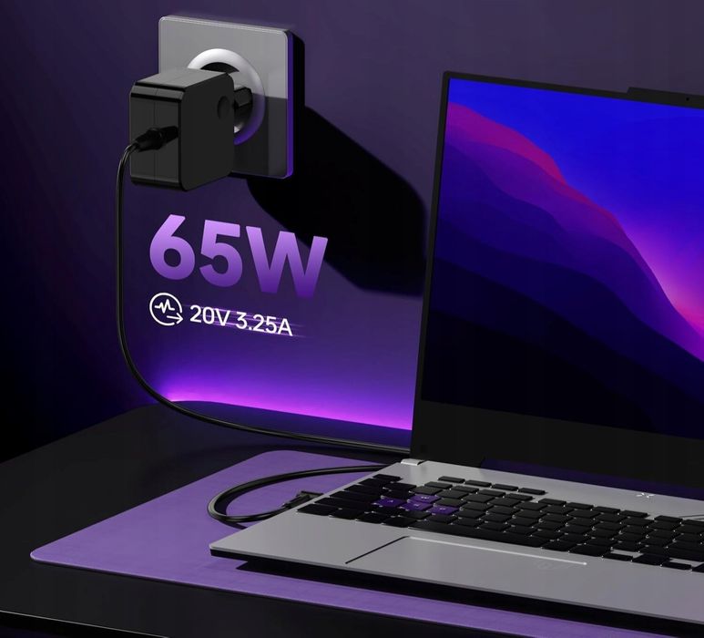 Zasilacz GaN 65W do ASUS VivoBook ZenBook Flip ładowarka + adapter