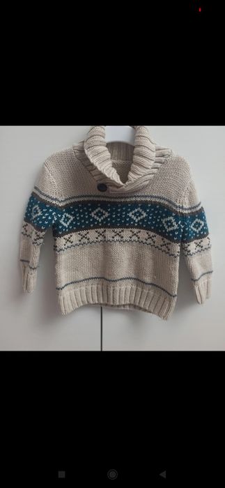 Sweter beżowy chłopiec 86 92