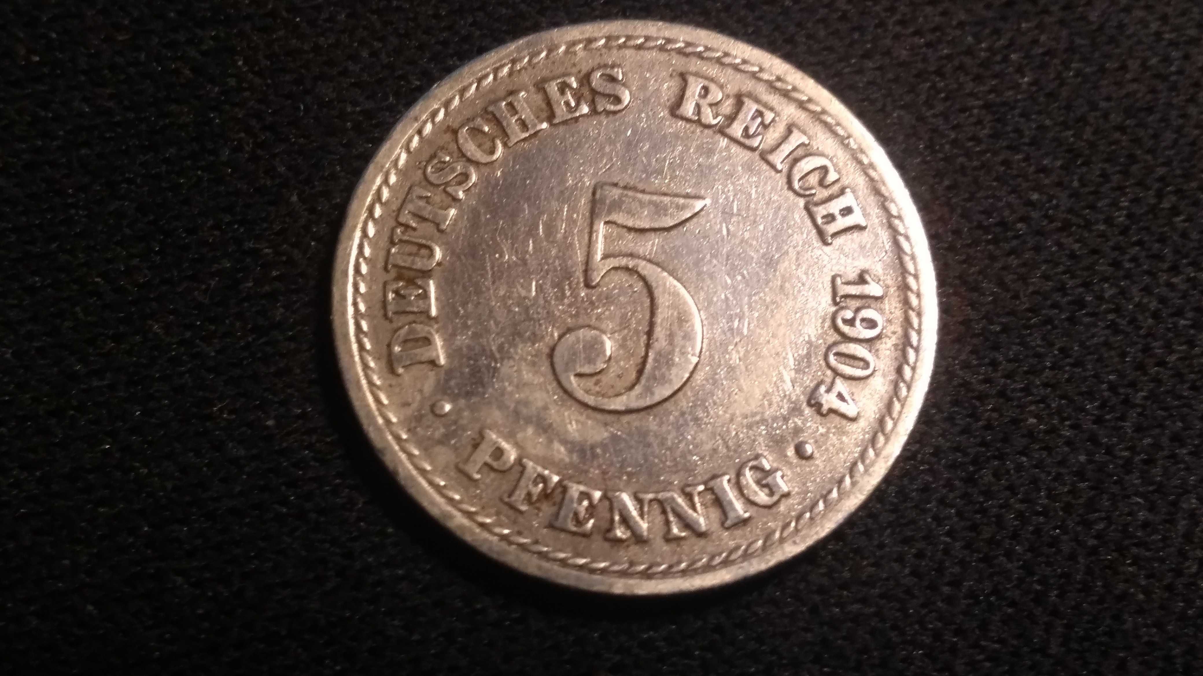 5 Pfennig Pfenning Fenig  1904 Niemcy