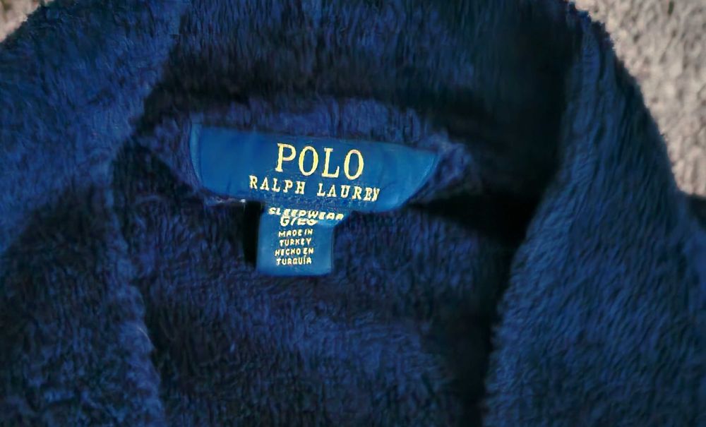 Szlafrok męski bawełniany RALPH LAUREN   L XL logo bdb