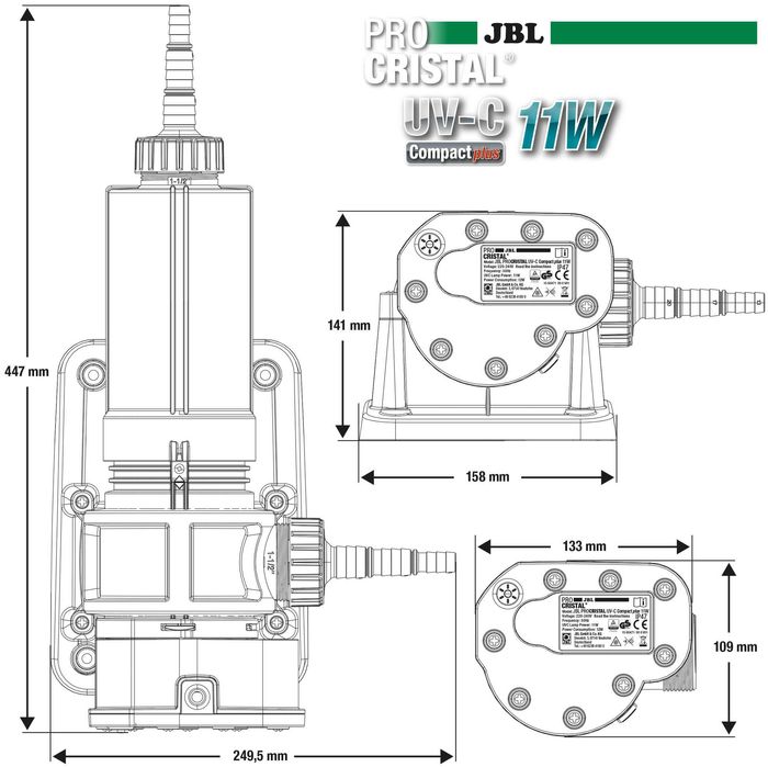 lampa uv sterylizator JBL ProCristal UV-C 11W Compact Plus