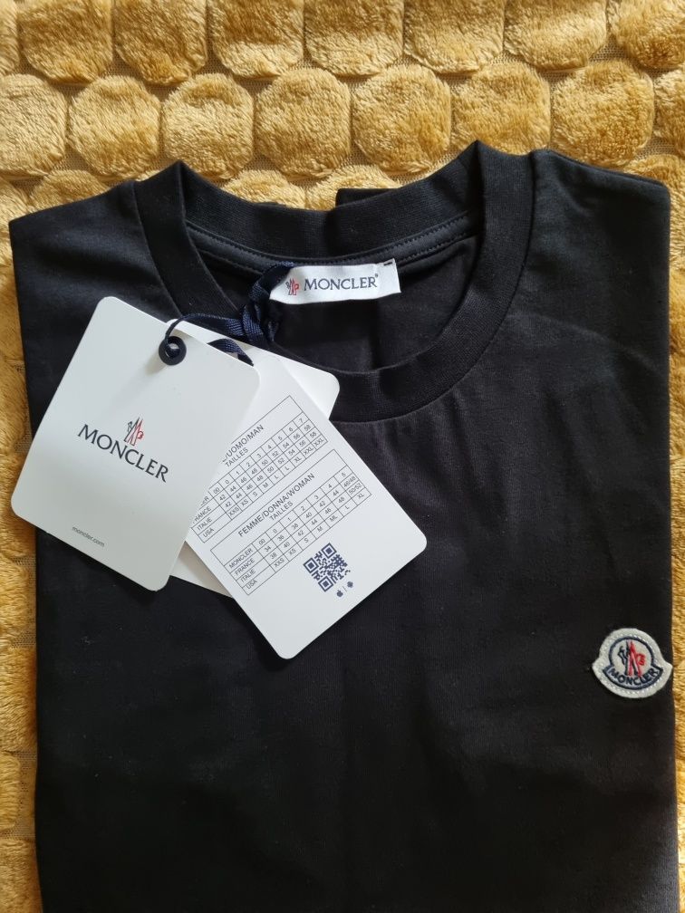 Koszulka Moncler T-shirt męski L czarna