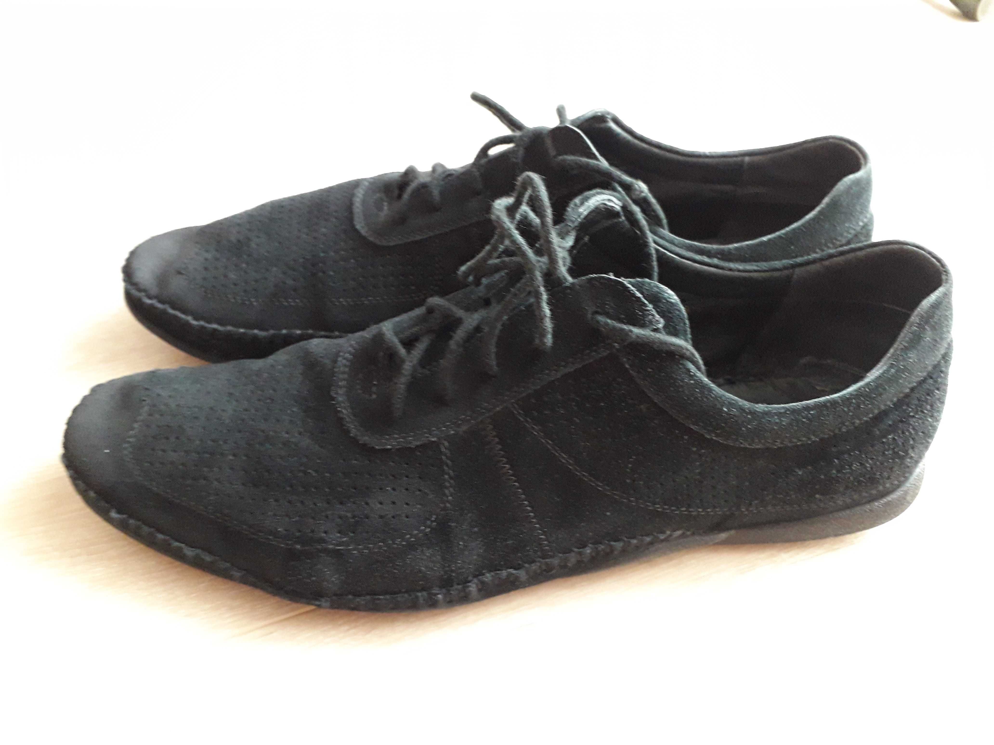 Туфлі чоловічі літні замша чорні 44 розмір