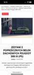 Nowy oryginalny Bagażnik dachowy do PEUGEOT 308 III p5