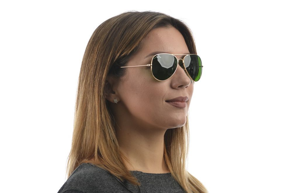 Сонцезахисні окуляри Ray Ban 3025D-green-gold 100% захист + чохол