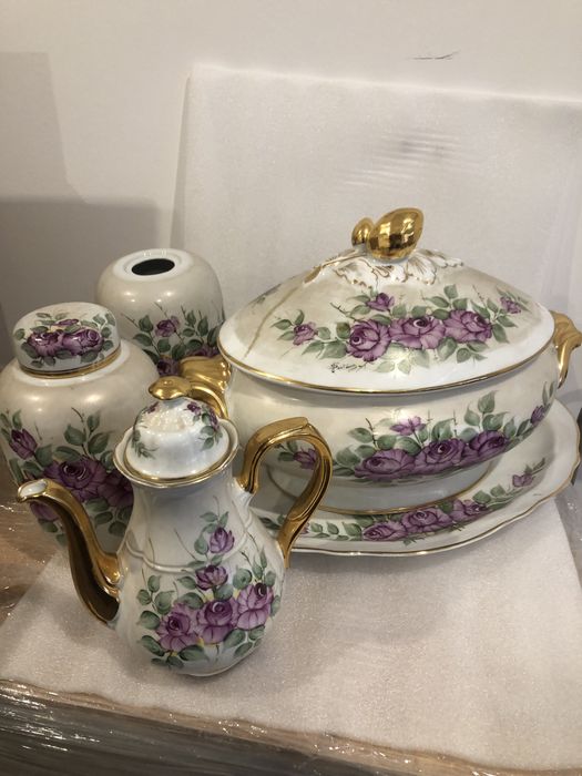 Porcelanas J Santana pintado á mão