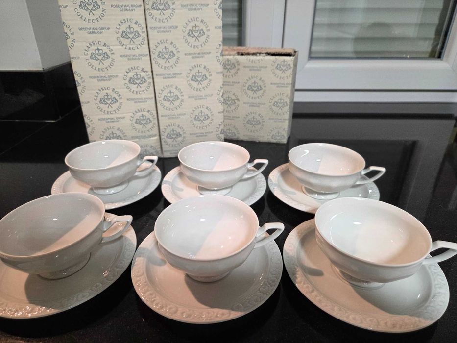 Rosenthal Biała Maria filiżanki 6szt.
