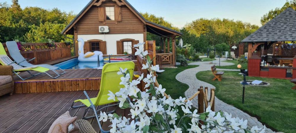 Domek ,posesja  na wyłączność na Kaszubach+ basen, bania, sauna