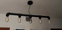 Lampa loft industrialna z rur