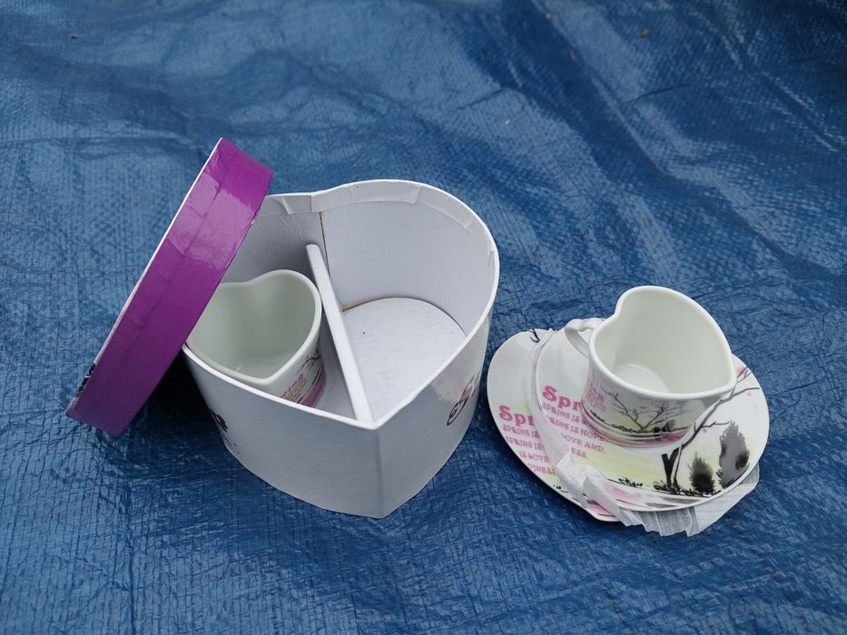 Zestaw filiżanek. Serduszka. Piękny prezent.