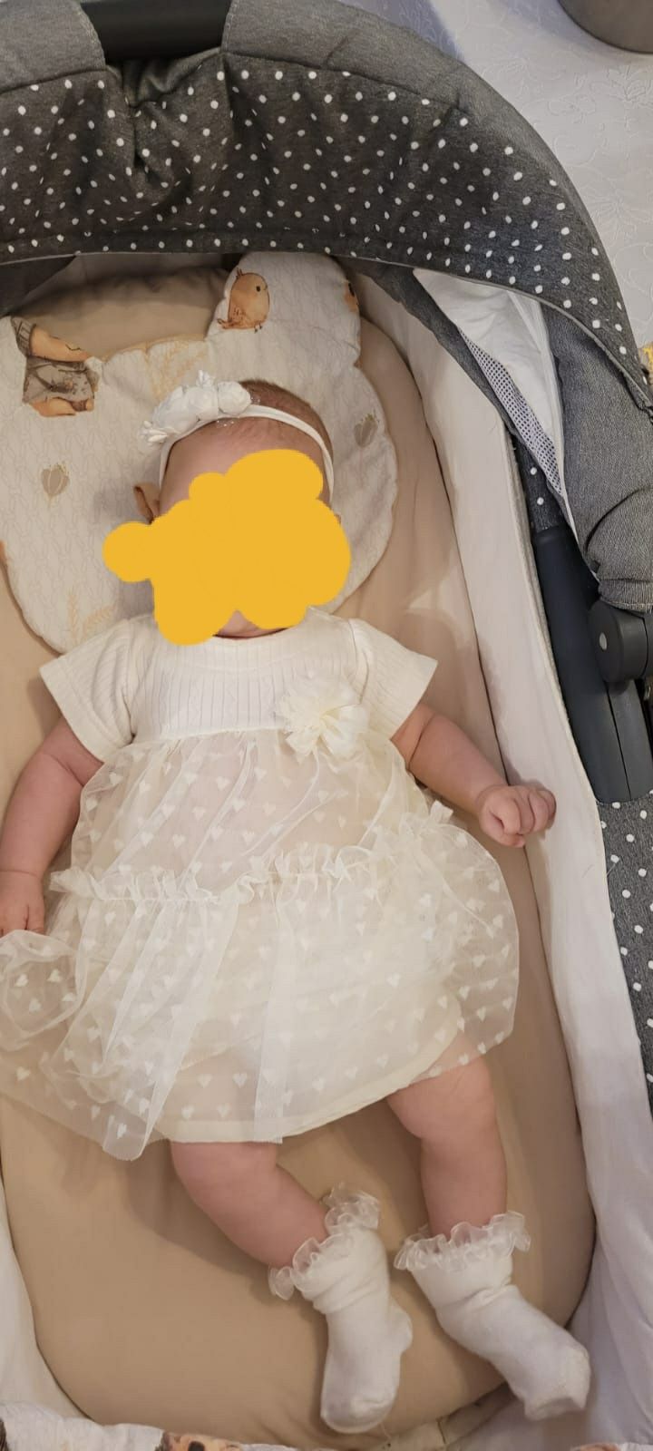 Sukienka ecru do chrztu
