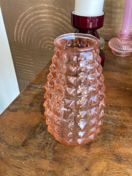 Wazon granat lub ananas, huta szkła Ząbkowice