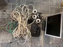 ZESTAW 1 - Rejestrator BCS XVR0401E + Monitor, 4x kamerki, HDD, zasil.