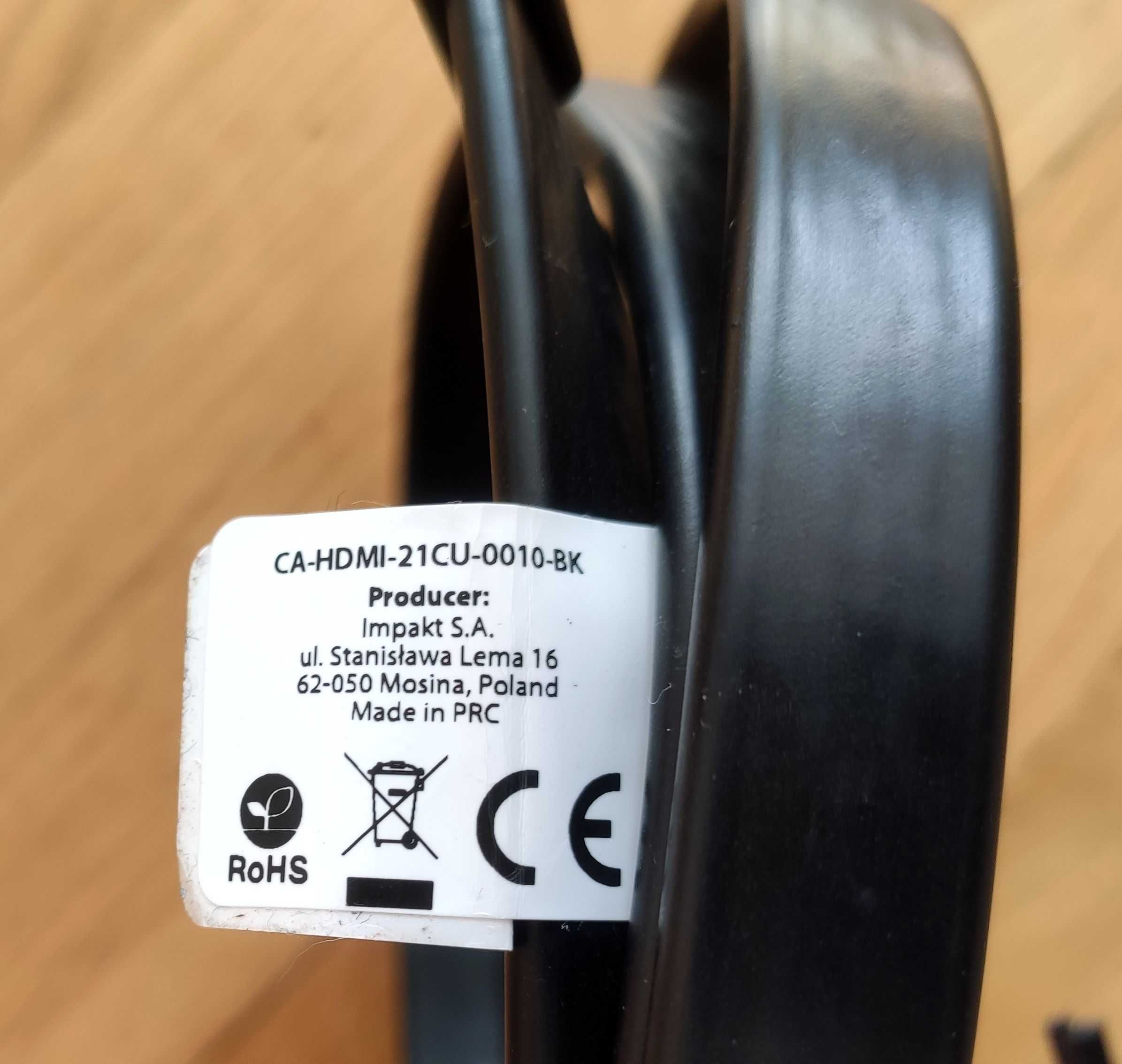 Kabel HDMI 2.0 płaski, rozdzielczość 4K 100cm 1m