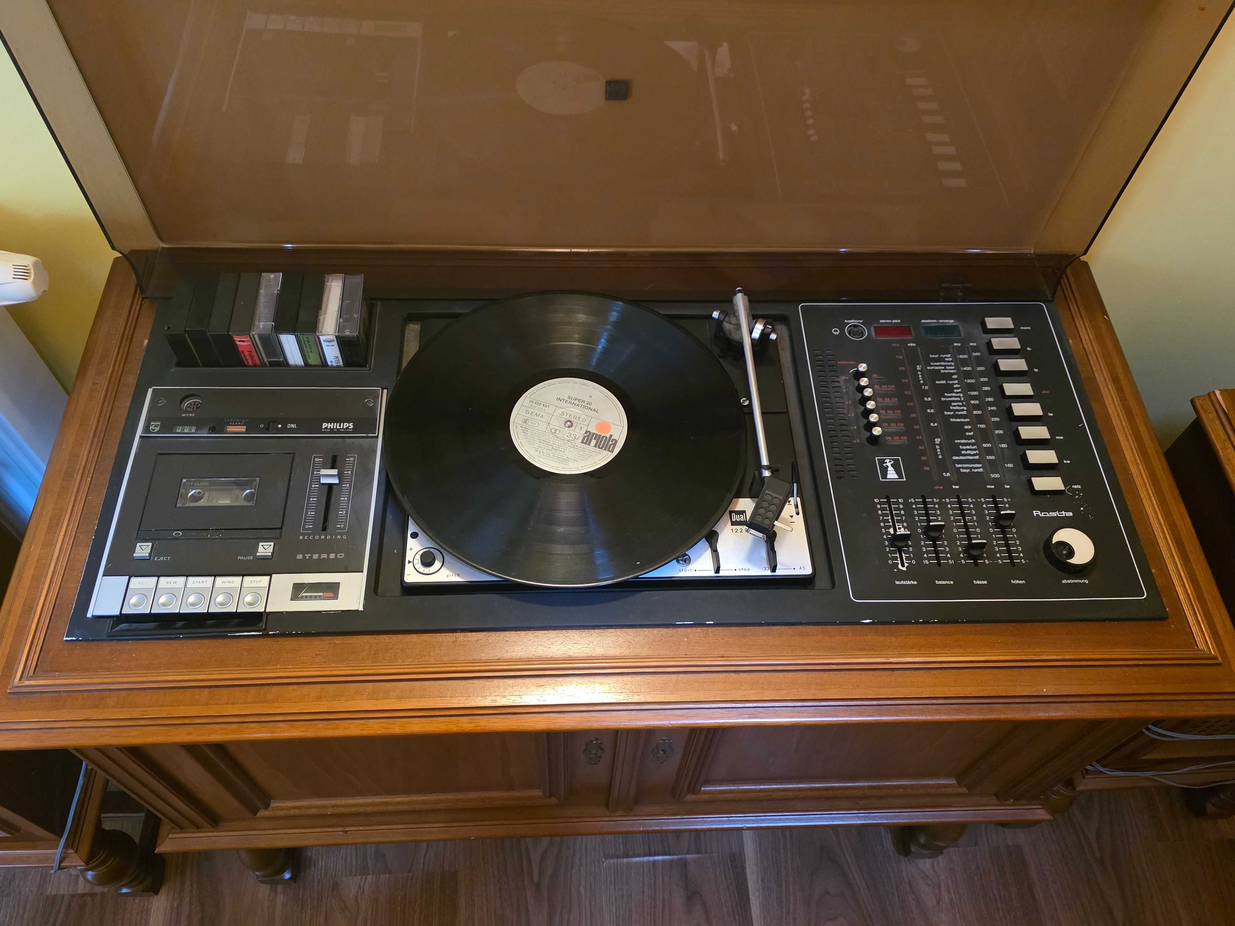 Rosita Grundig Gramofon Tuner Radio Magnetofon PRL Mebel Kolumny Vinta