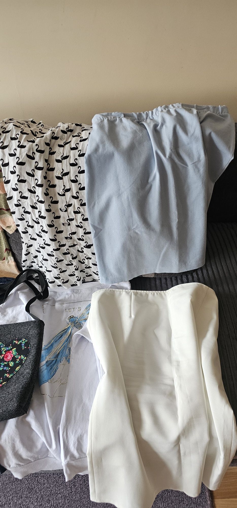 Zestaw ubrań damskich paczka 11 sztuk mix różne M L i XL
