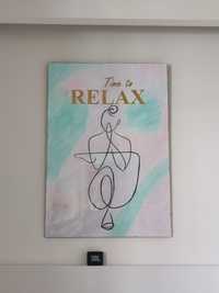Plakat 100x70 cm joga malowany
