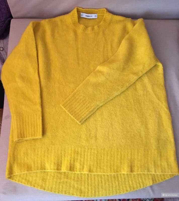 Camisola de malha Amarela Mostarda Zara Oversize