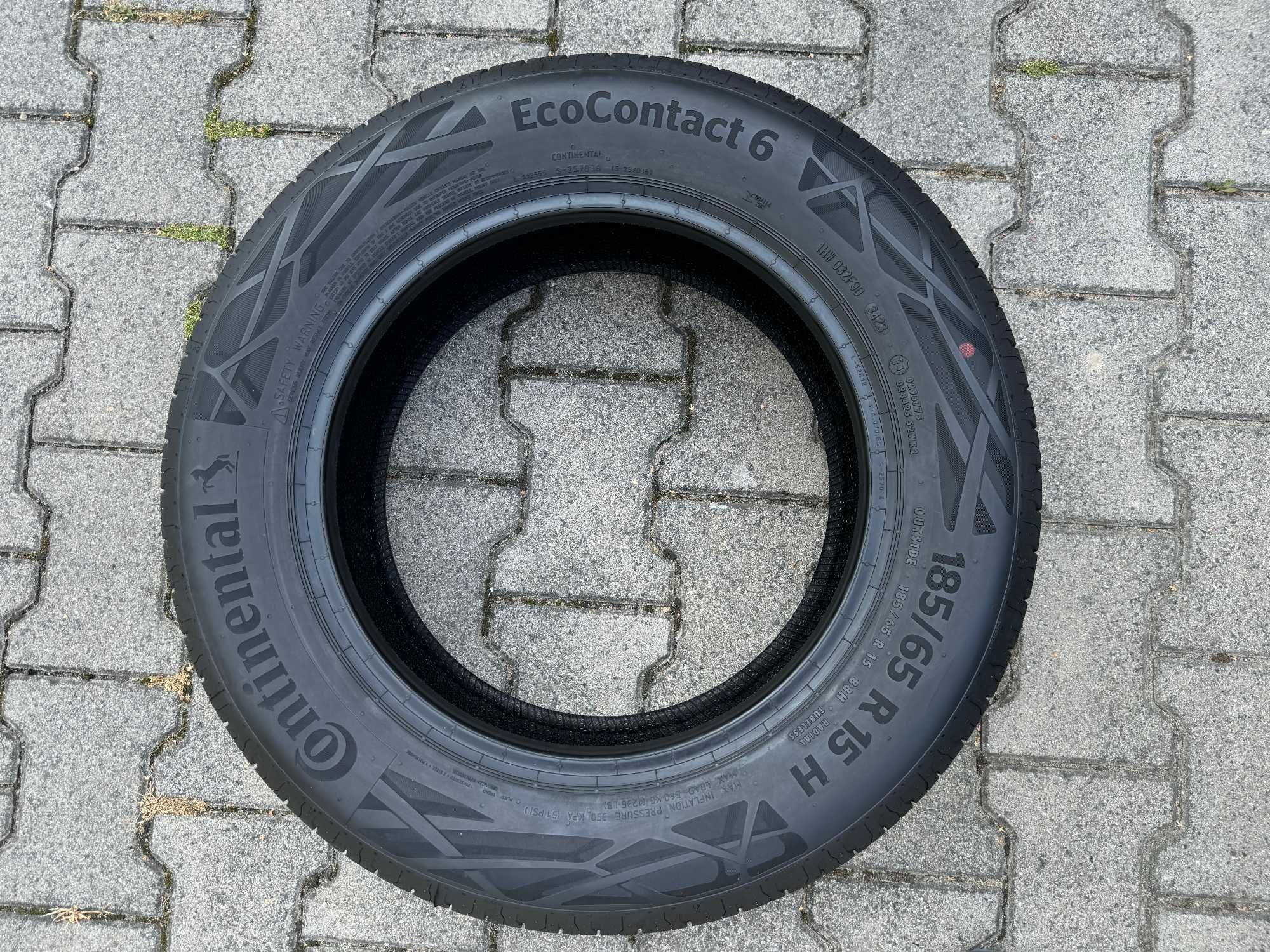 4x Nowe opony letnie 185/65r15 88H CONTINENTAL EcoContact 6 (2023r)