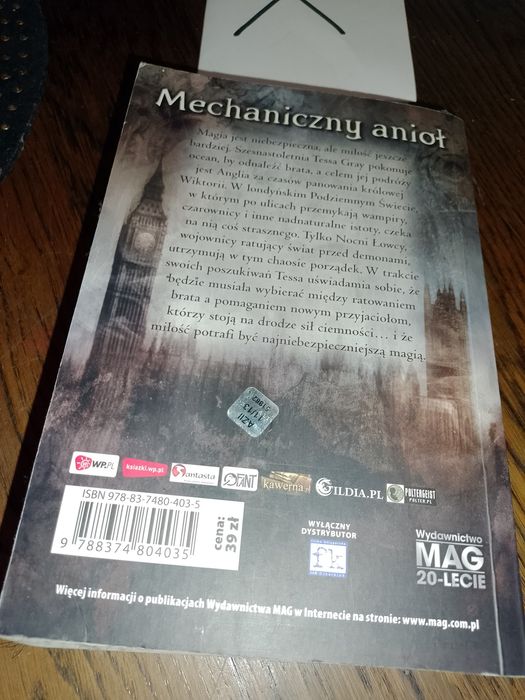 Mechaniczny anioł Cassandra Clare