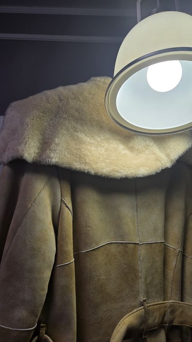 Дублянка тепла з овчини з хутром всередині