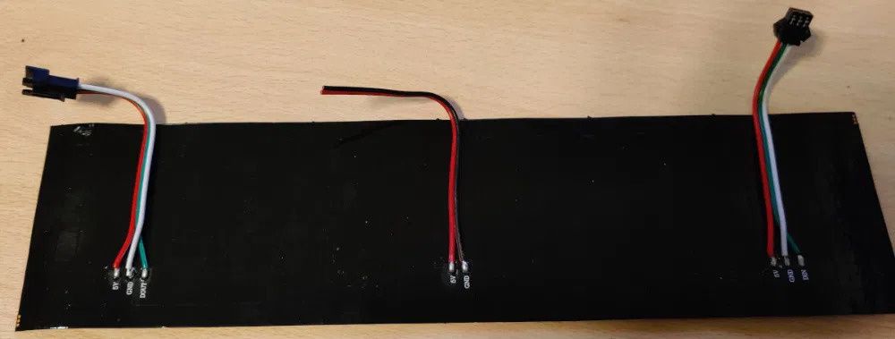 Elastyczna matryca LED 8x32 ARGB (adresowalne diody WS2812B)