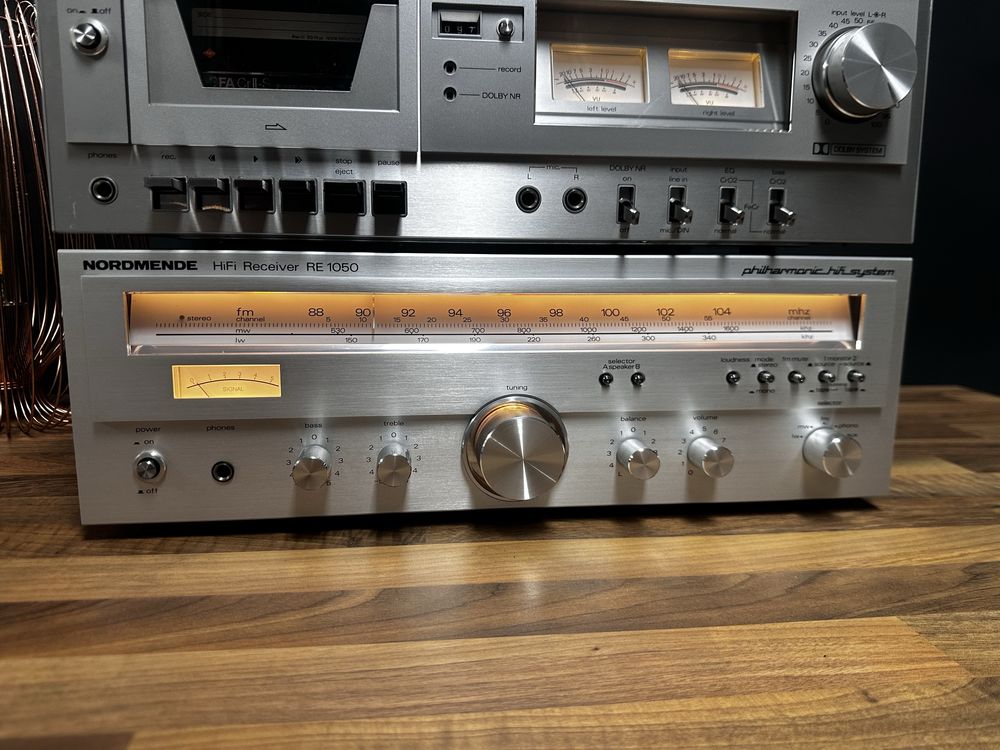 Zestaw audio Nordmende RE 1050, CD 1050, RP 1050 - idealny, vintage