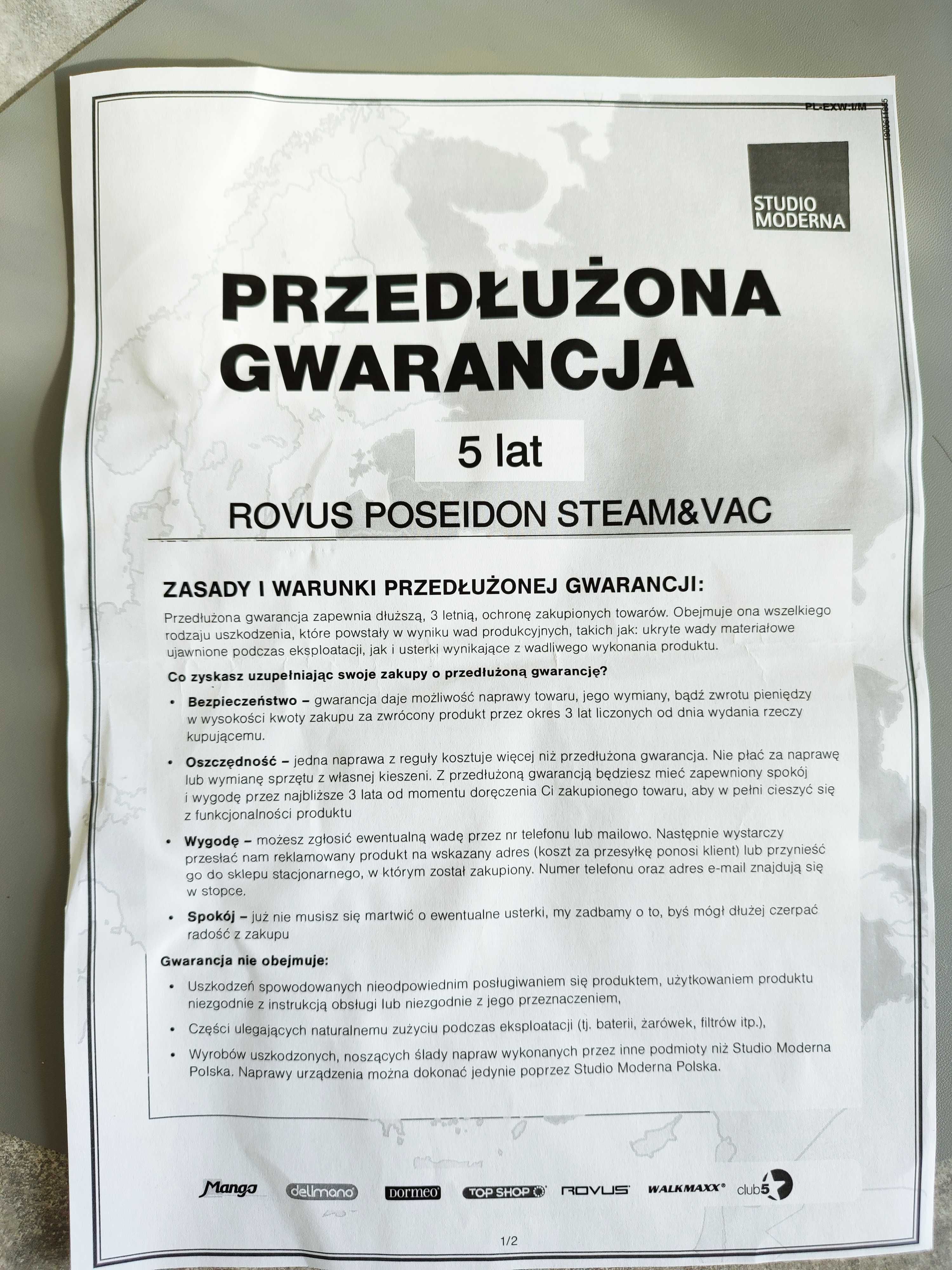 Odkurzacz parowy Rovus Posejdon