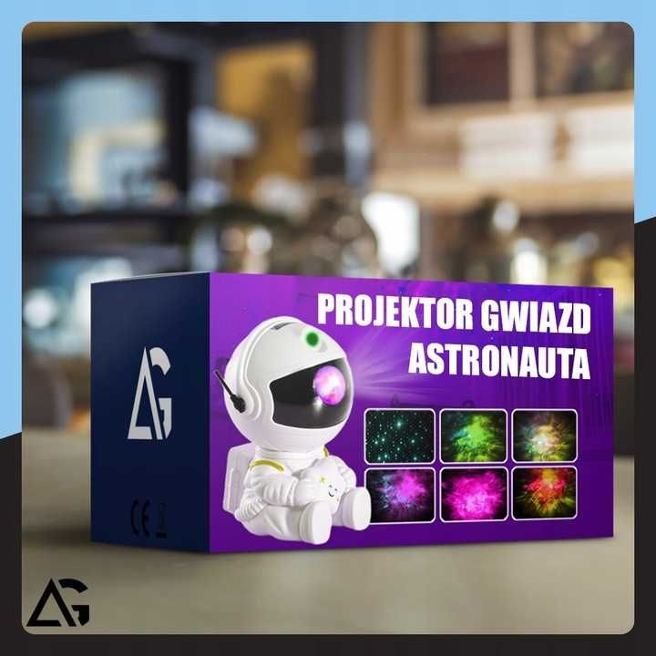 Projektor gwiazd astronauta lampka nocna rzutnik kosmosu dla dziecka