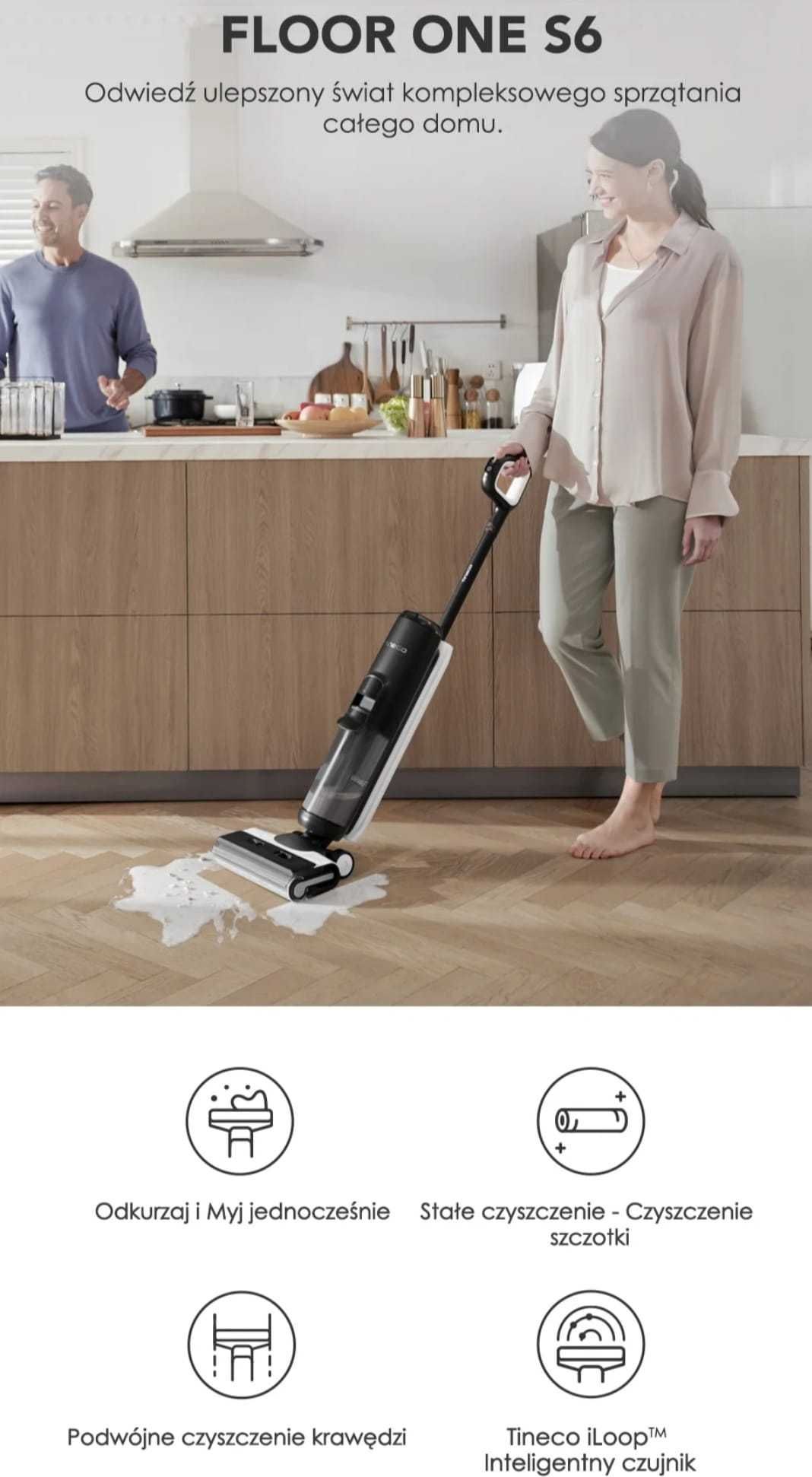 Pionowy odkurzacz myjący Tineco Floor One S6 NOWY