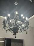 KARE DESIGN lampa / żyrandol CZARNA błyszcząca GLAMOUR  kryształy