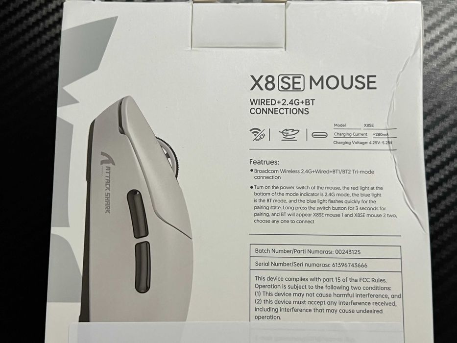 ‼️Attack Shark X8SE беспроводная геймерская мышка (Bluetooth + 2,4G)‼️