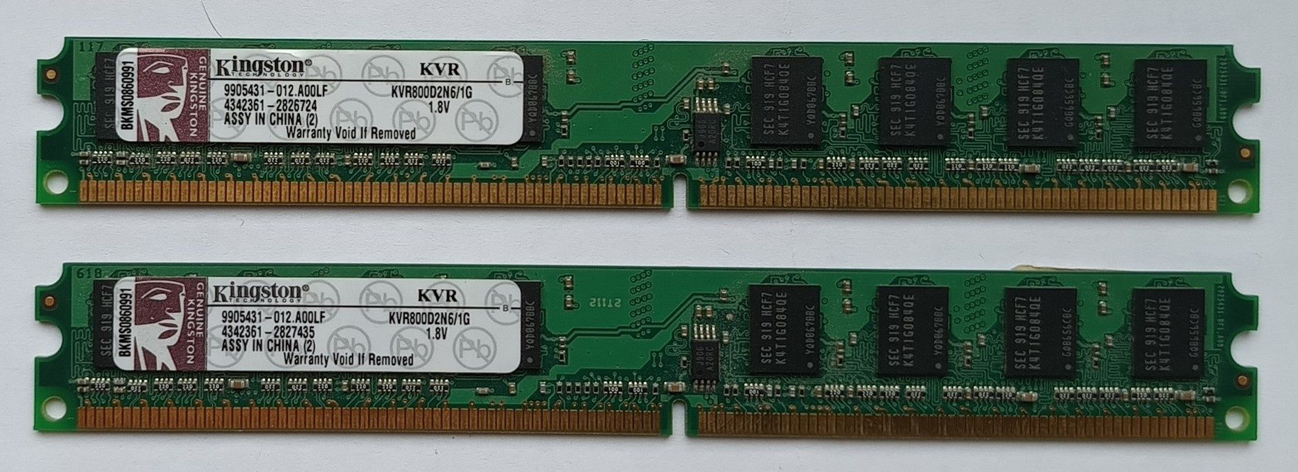 Оперативна пам'ять DDR2 PC 6400: дві планки по 1 ГБ