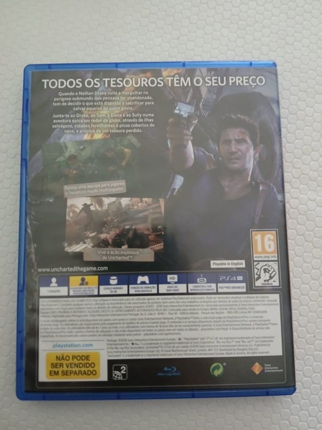 Vendo jogo ps4 impecável uncharted 4