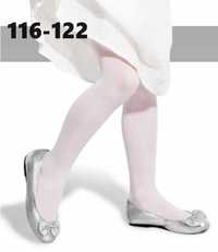 Rajstopy dziewczęce, białe, gładkie 116-122