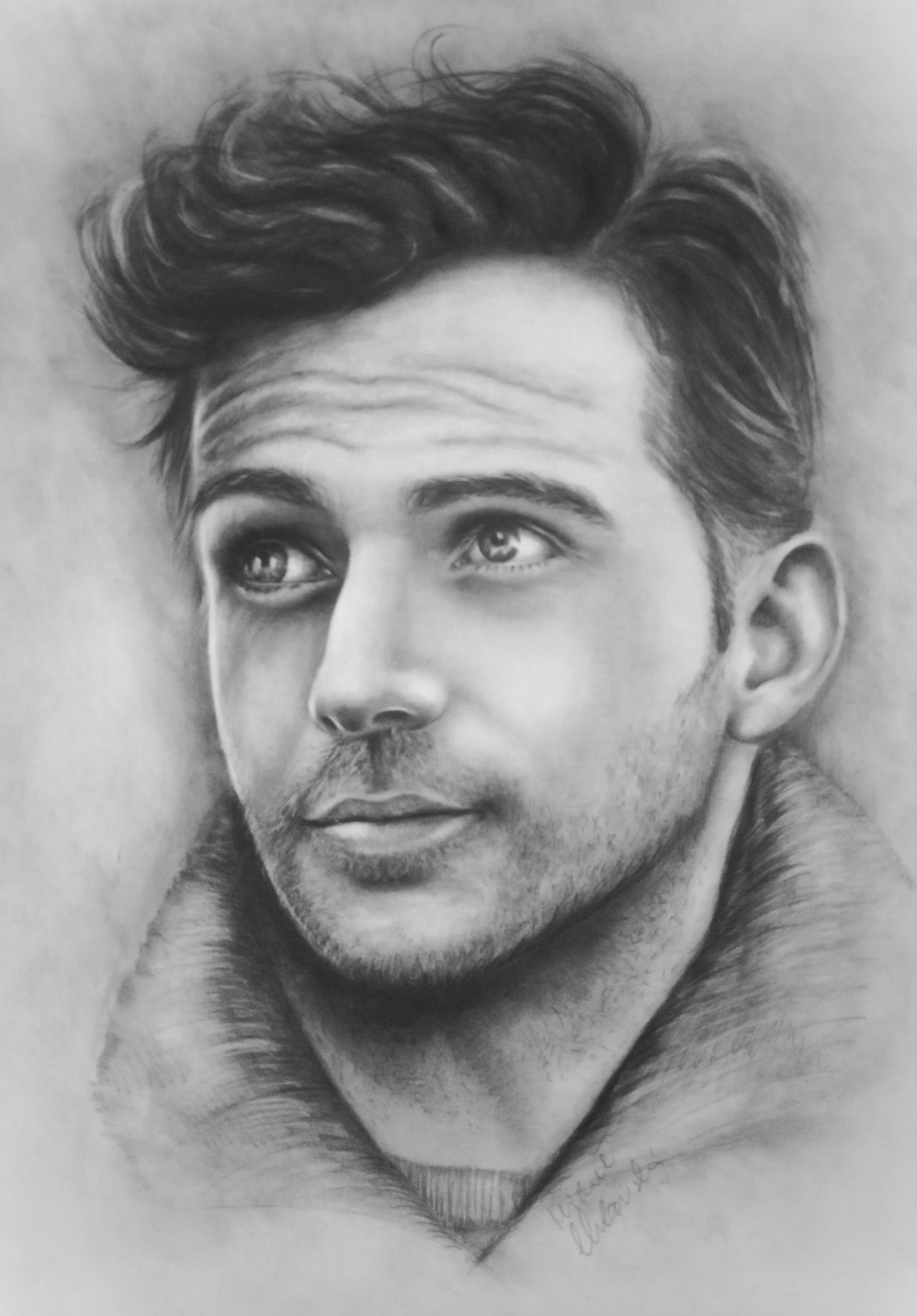 Portret ołówkiem na podstawie zdjęcia