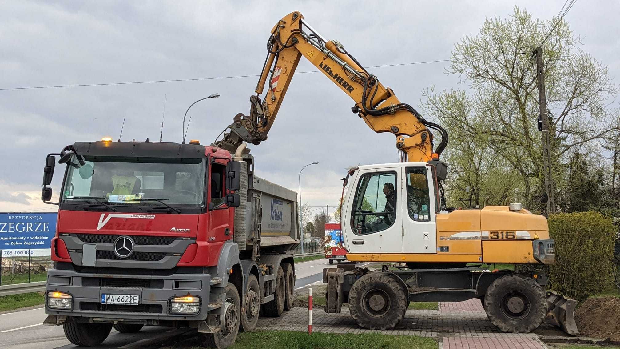 Wynajem Wywrotek z kierowcą/ Usługi transportowe/ Wywózka